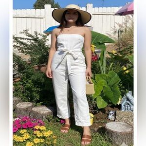 American Eagle Outfitters Women's White Jumpsuit